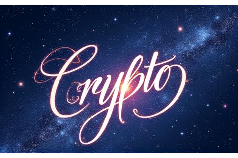Crypto Constellations, calligraphic symbols forming star patterns in a digital cosmic theme