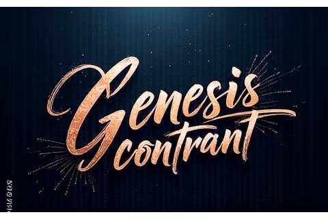 The Genesis Contract, elegant digital calligraphy for a DAO's smart contract text